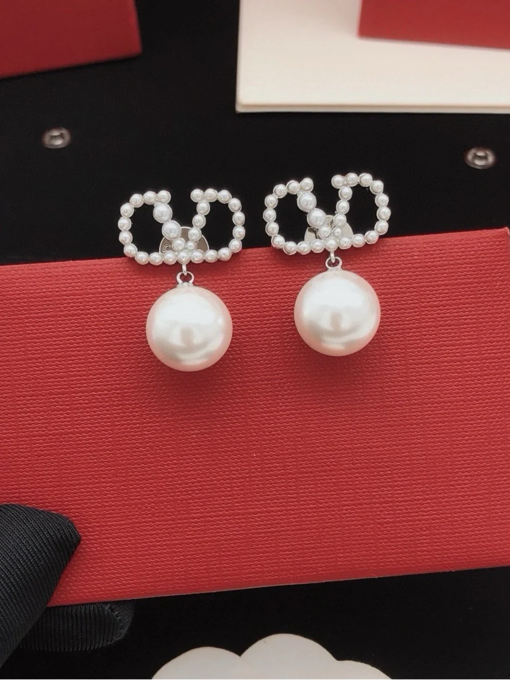 Valentino earrings crystal